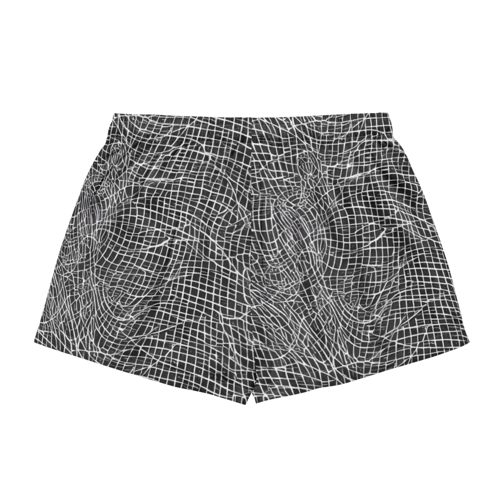 Obsidian Lattice on Women's Pajama Shorts — Back
