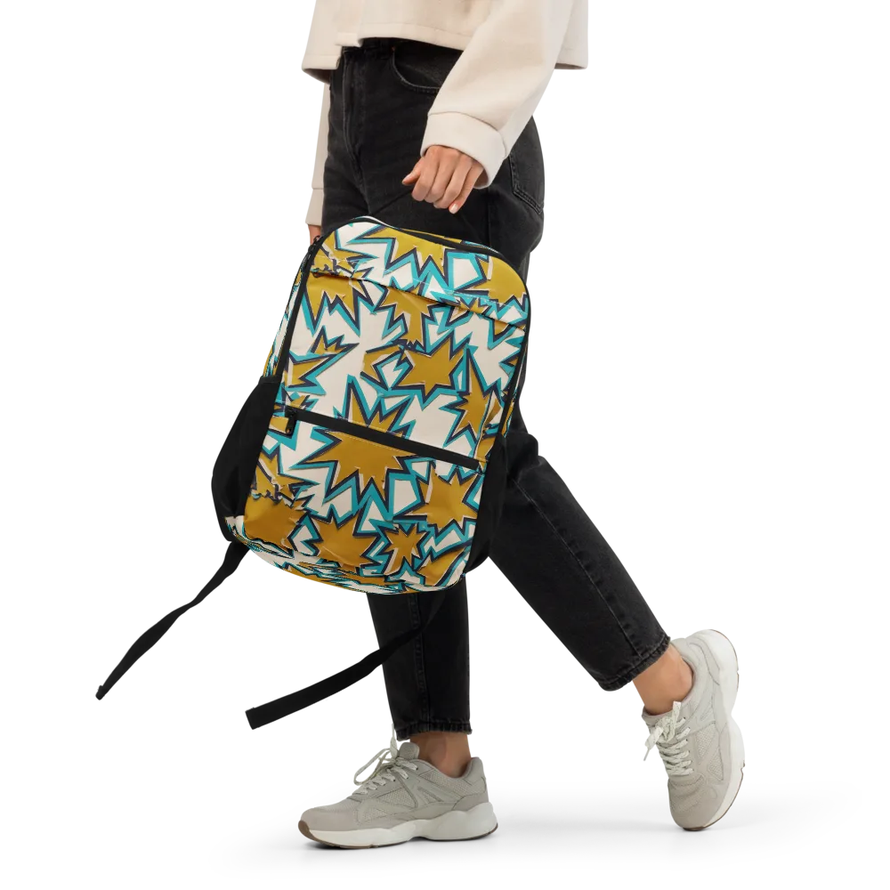 Gold Rush Geometry on Utility Backpack — Front