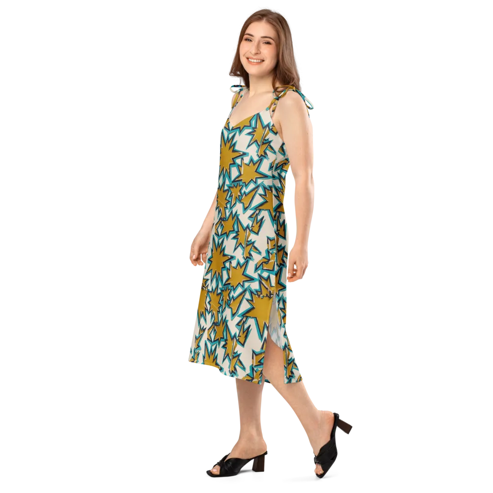Gold Rush Geometry on Slip Dress — Left Front