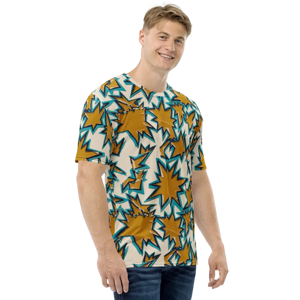 Gold Rush Geometry on Men's Crew Neck T-Shirt — Right