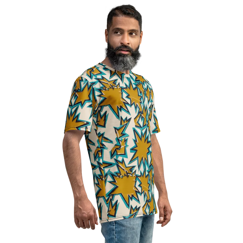Gold Rush Geometry on Men's Crew Neck T-Shirt — Right