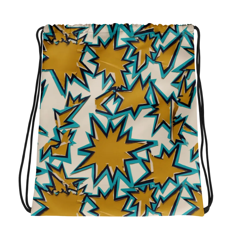 Gold Rush Geometry on Drawstring Bag — Photo