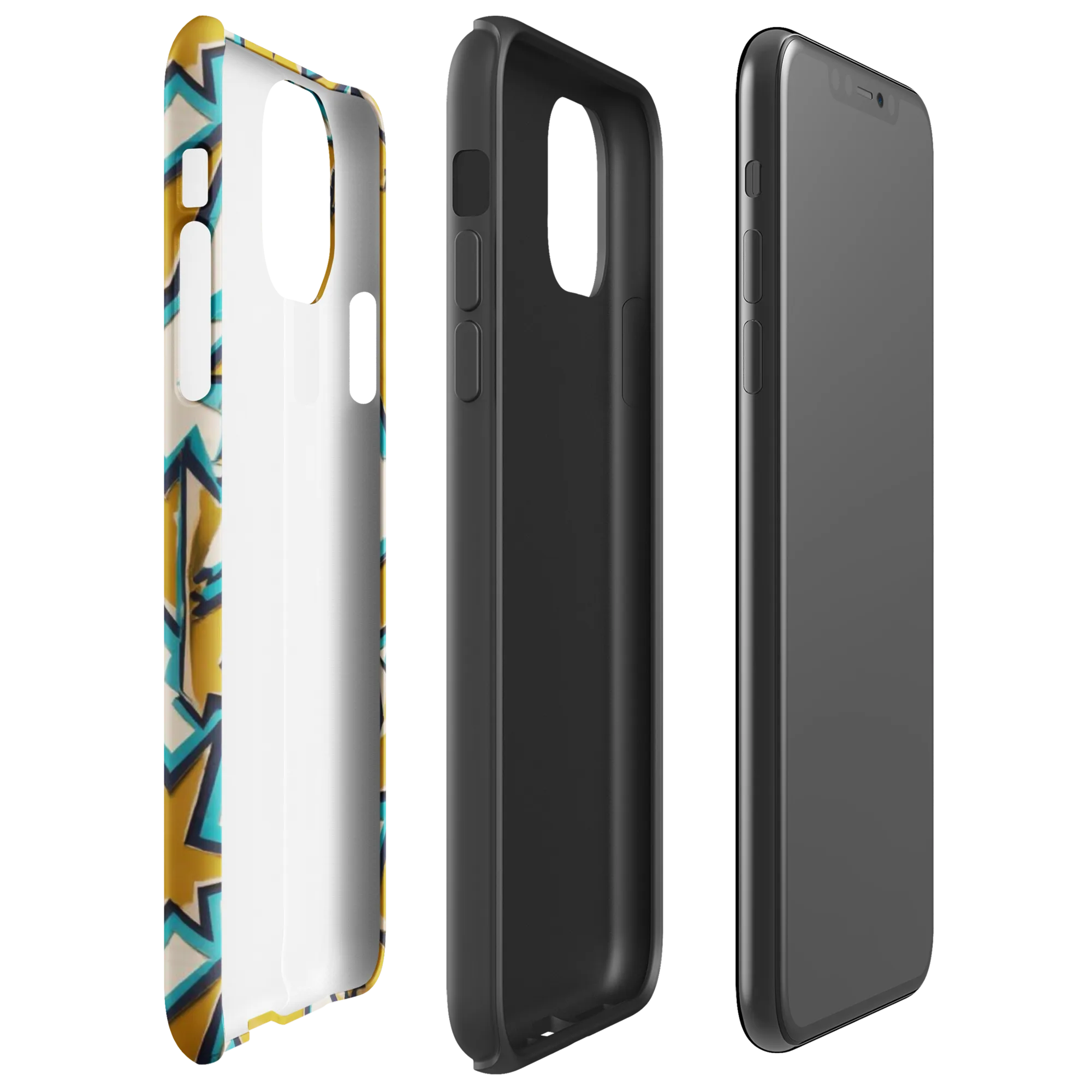 Gold Rush Geometry on Tough Case for iPhone® — Right
