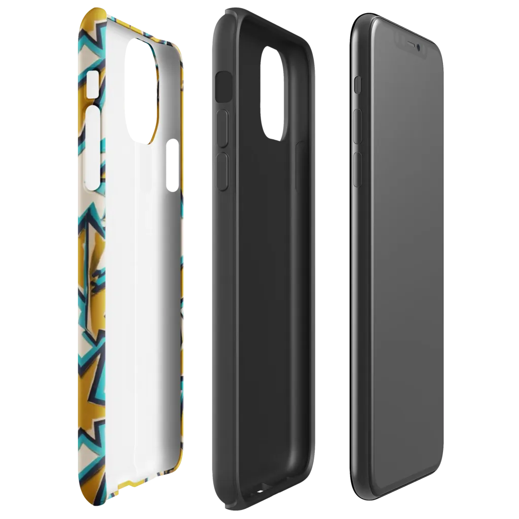 Gold Rush Geometry on Tough Case for iPhone® — Right
