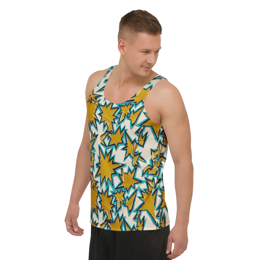 Gold Rush Geometry on Men's Tank Top — Left Front