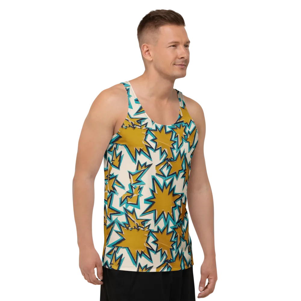 Gold Rush Geometry on Men's Tank Top — Right Front