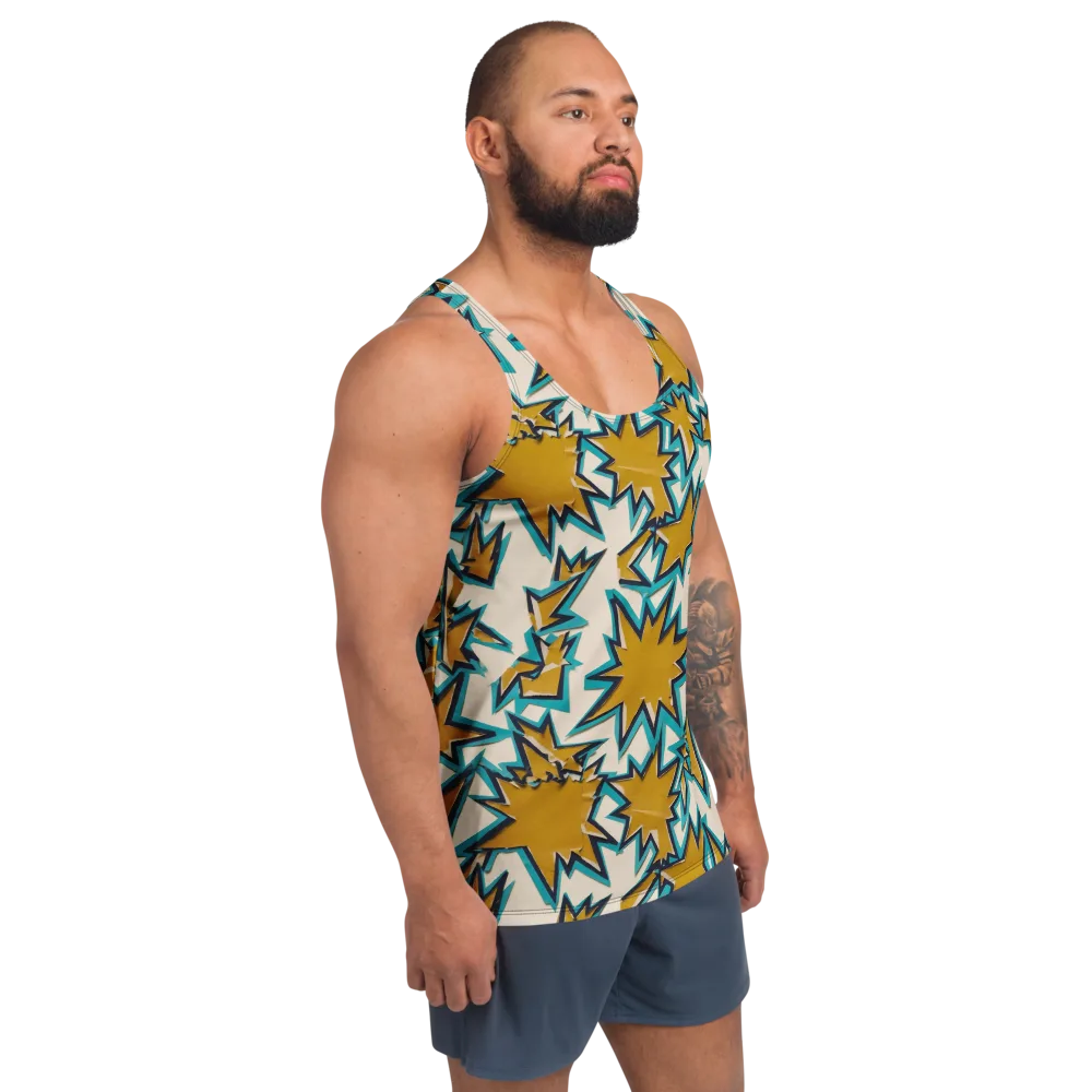 Gold Rush Geometry on Men's Tank Top — Right Front
