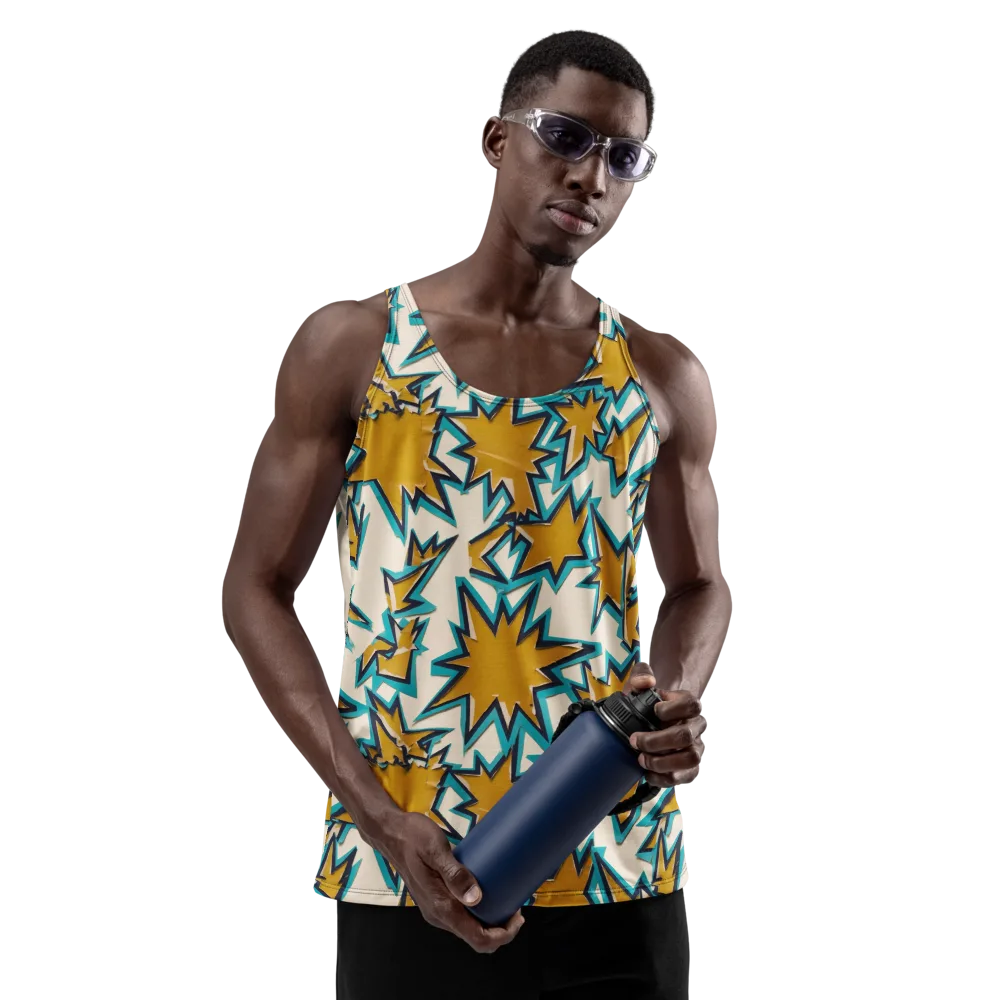 Gold Rush Geometry on Men's Tank Top — Front