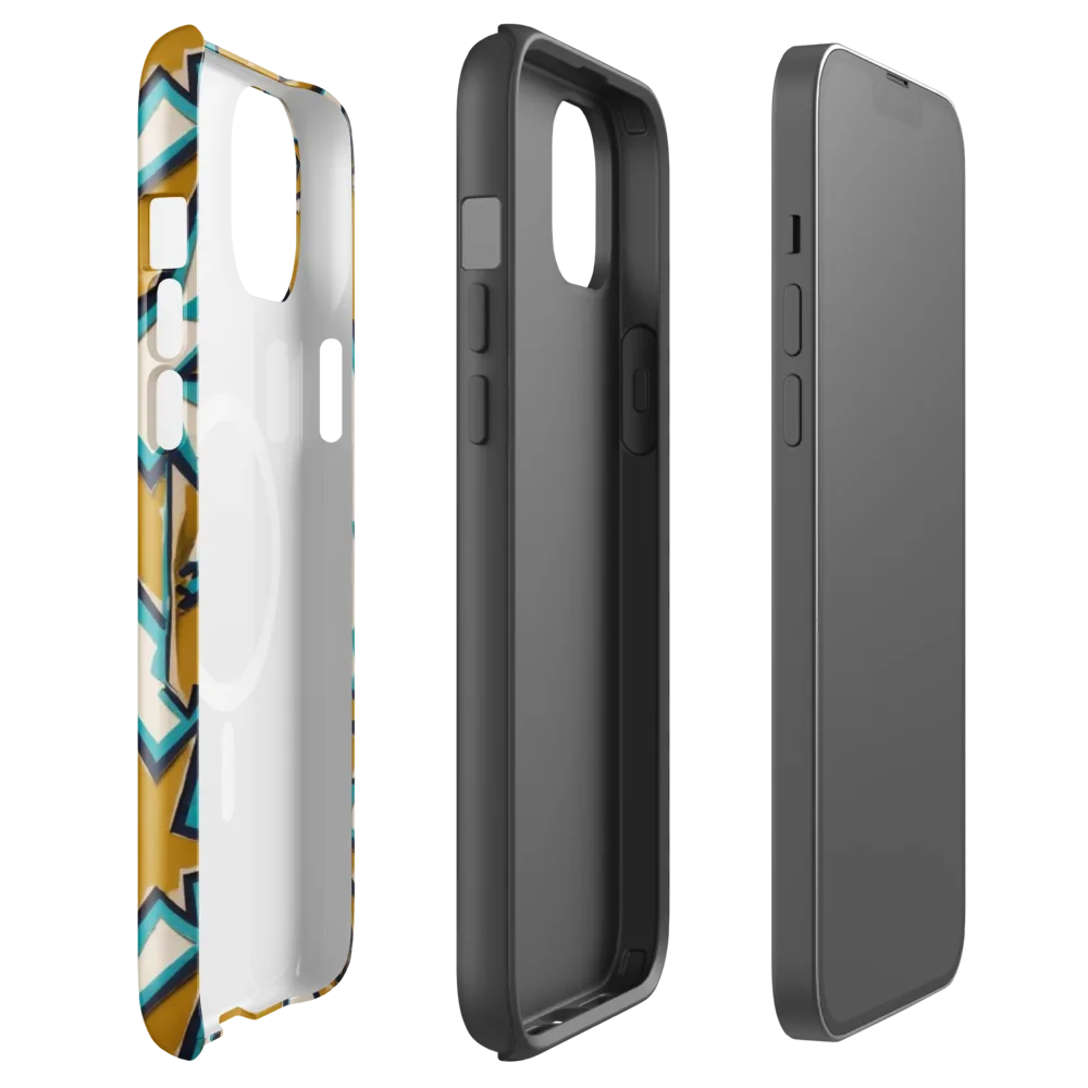 Gold Rush Geometry on MagSafe Tough Case for iPhone® — Front