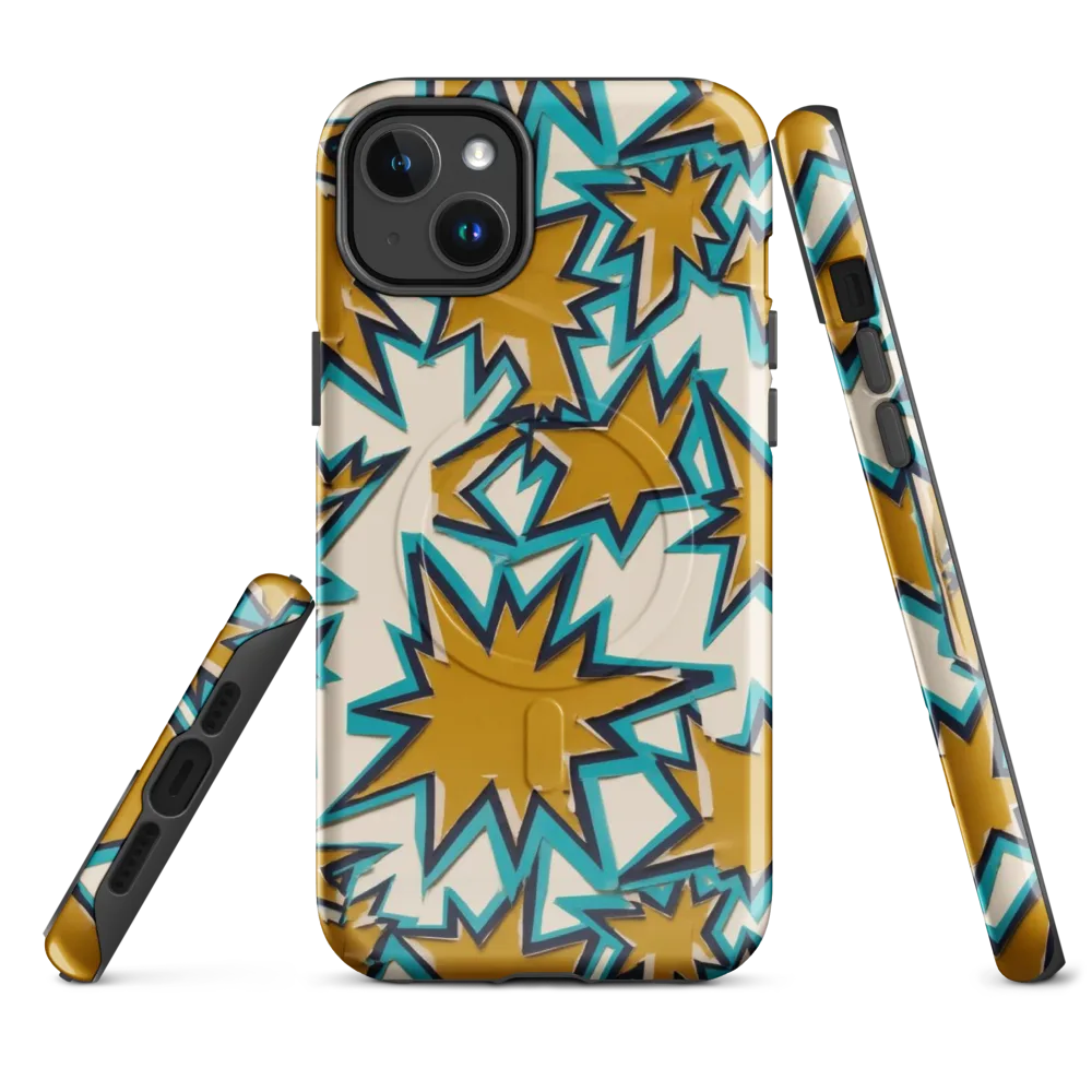 Gold Rush Geometry on MagSafe Tough Case for iPhone® — Front