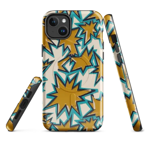 Gold Rush Geometry on a MagSafe Tough Case for iPhone®