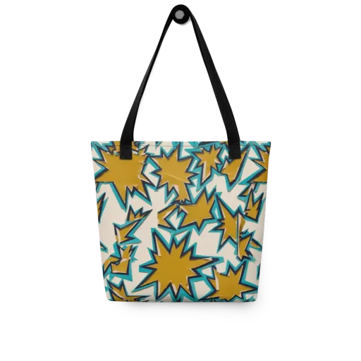 Gold Rush Geometry on a Tote Bag
