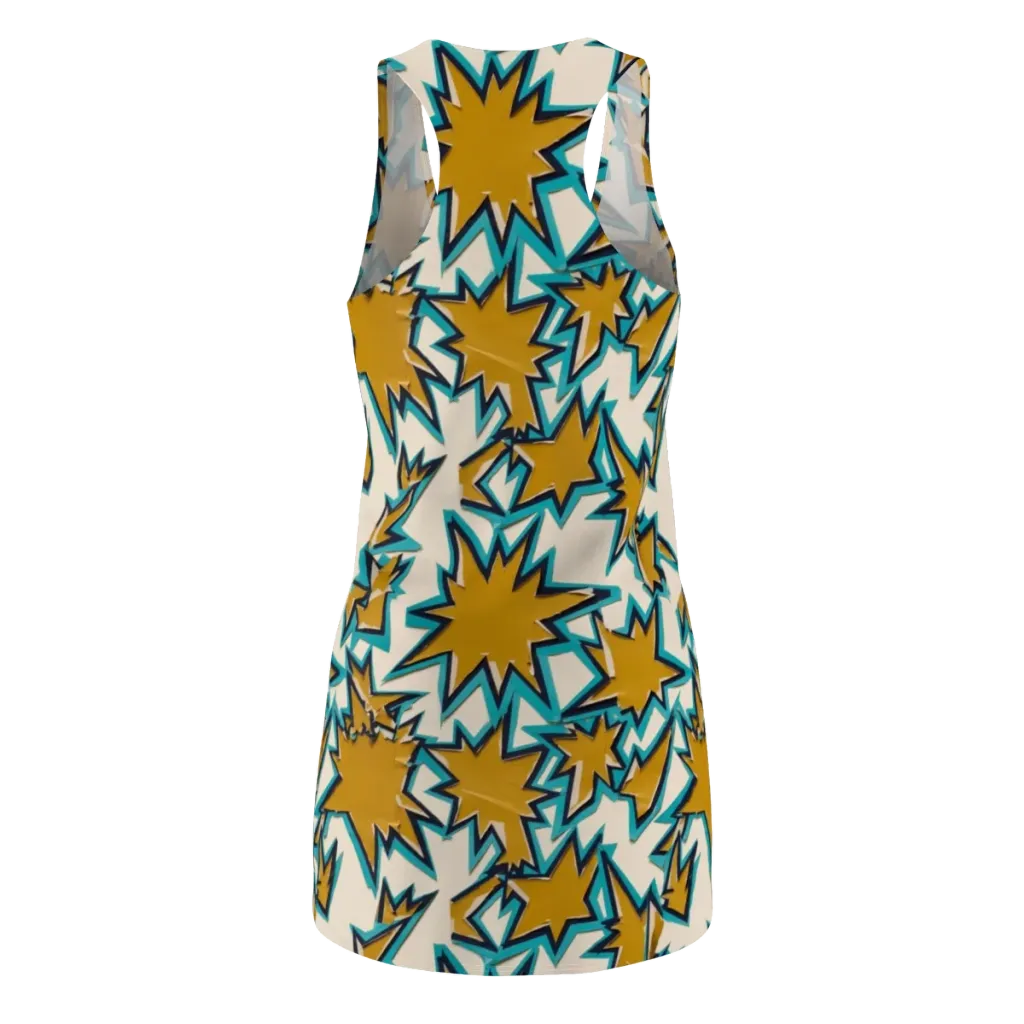 Gold Rush Geometry on Racerback Dress — Back