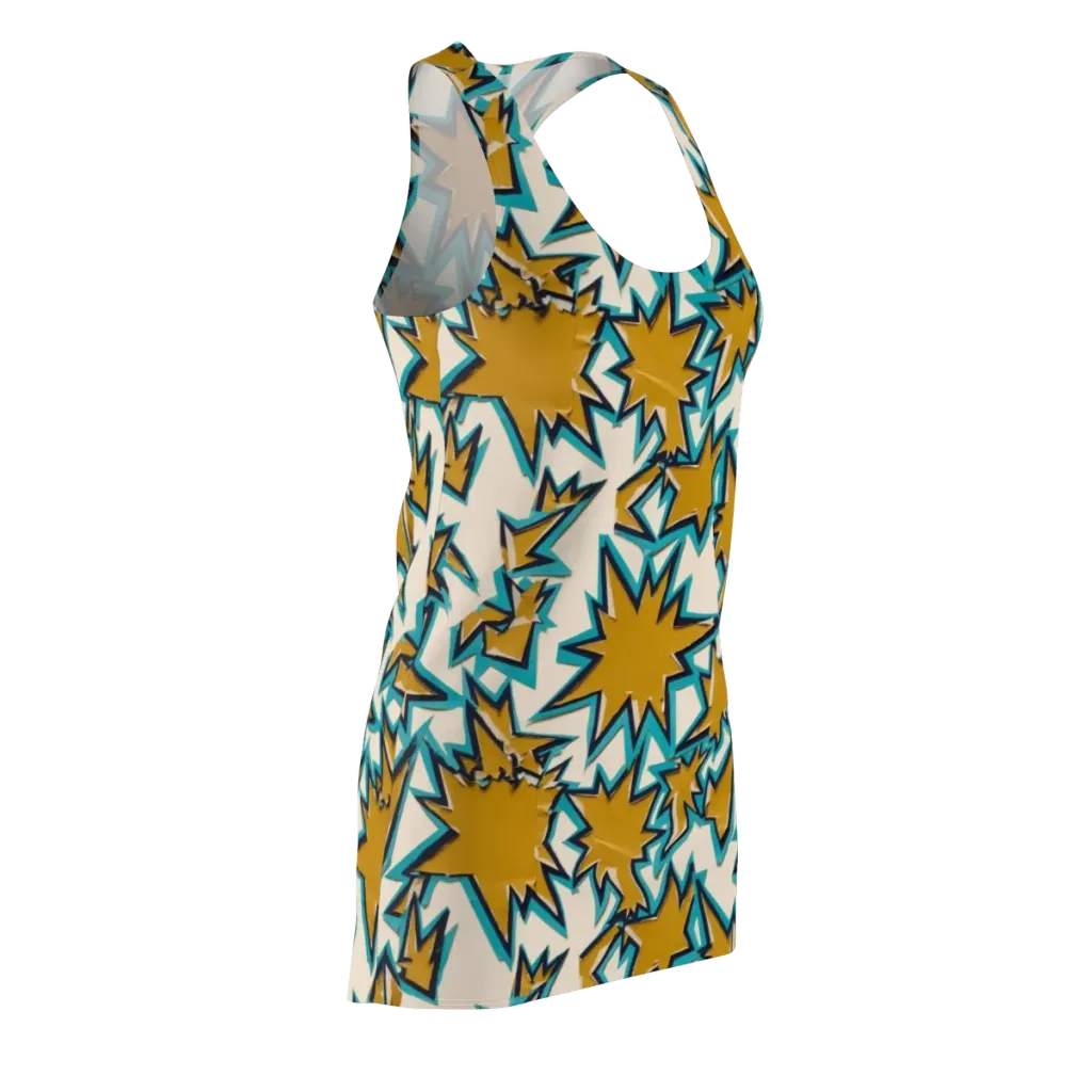 Gold Rush Geometry on Racerback Dress — Front Side