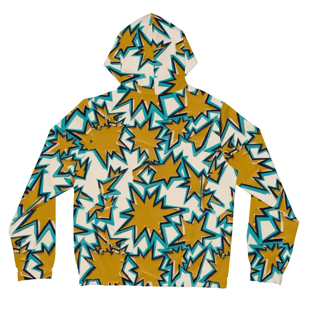 Gold Rush Geometry on Women's Full-Zip Hoodie — Back