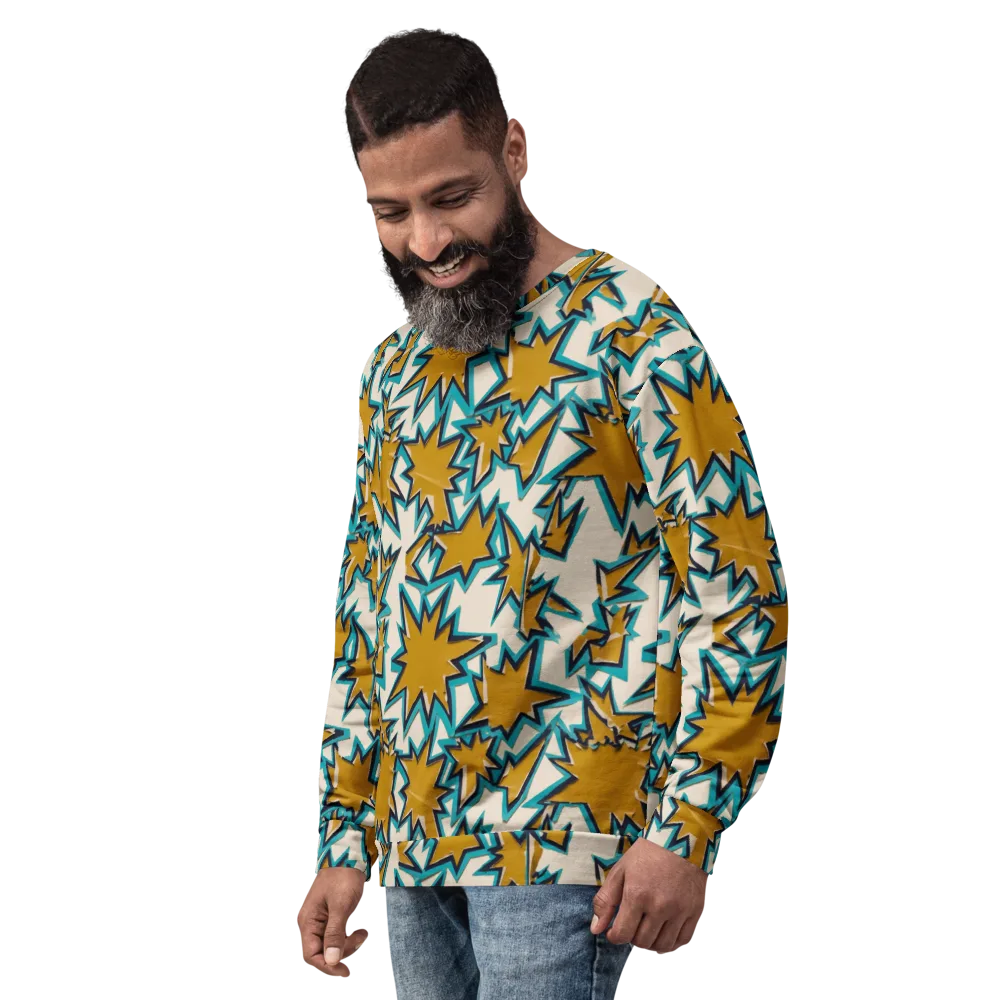 Gold Rush Geometry on Sweatshirt — Left Front