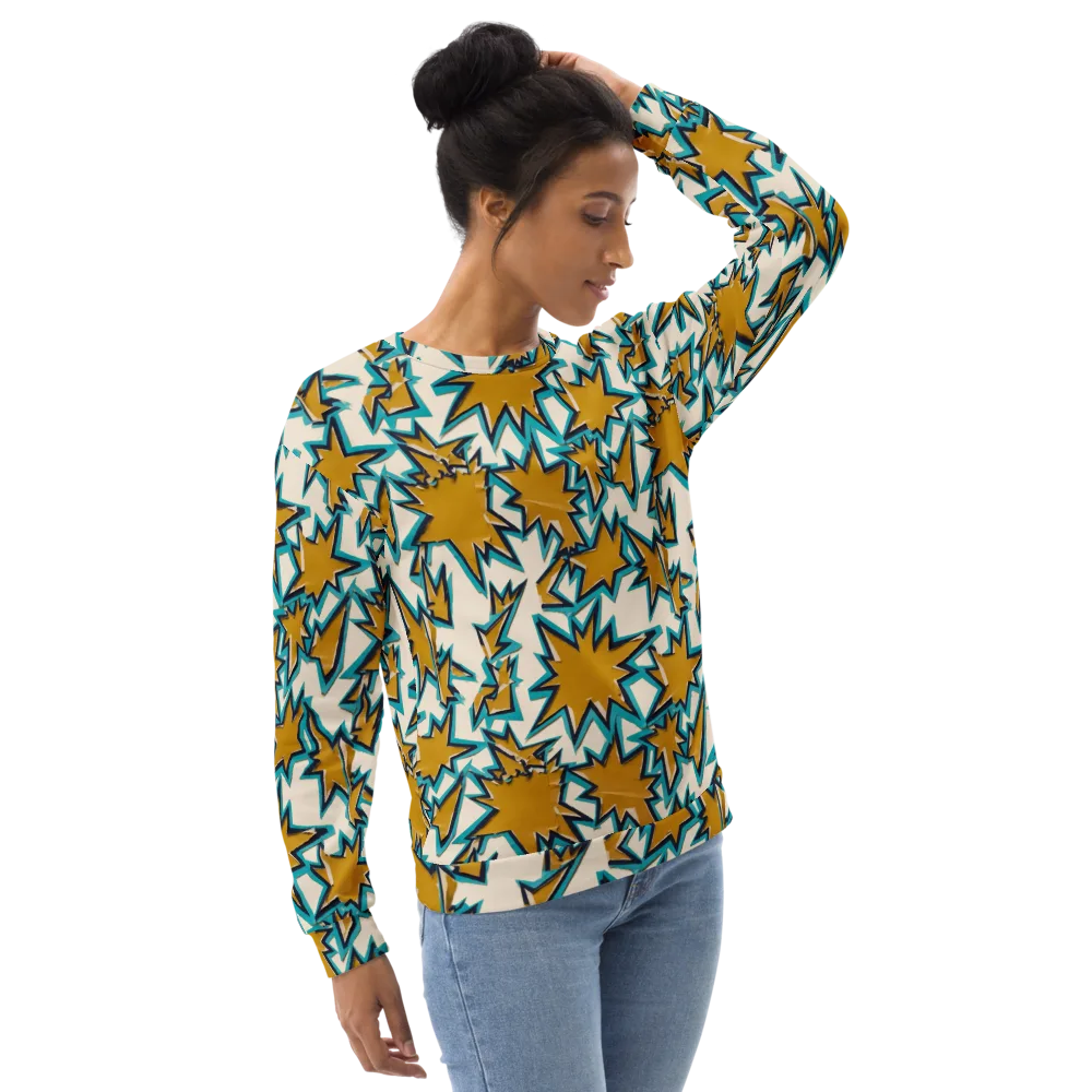Gold Rush Geometry on Sweatshirt — Right Front