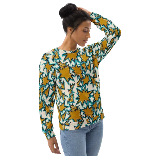 Gold Rush Geometry on a Sweatshirt