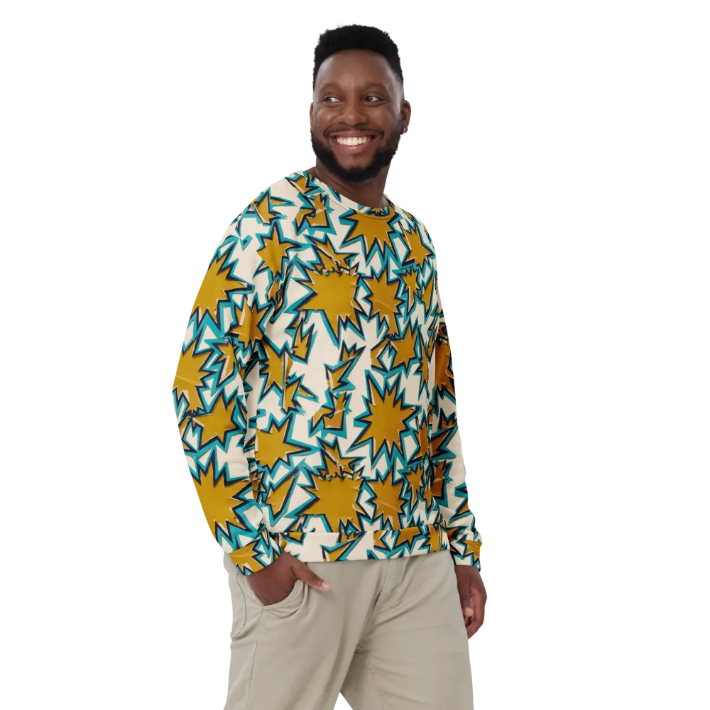Gold Rush Geometry on Sweatshirt — Front