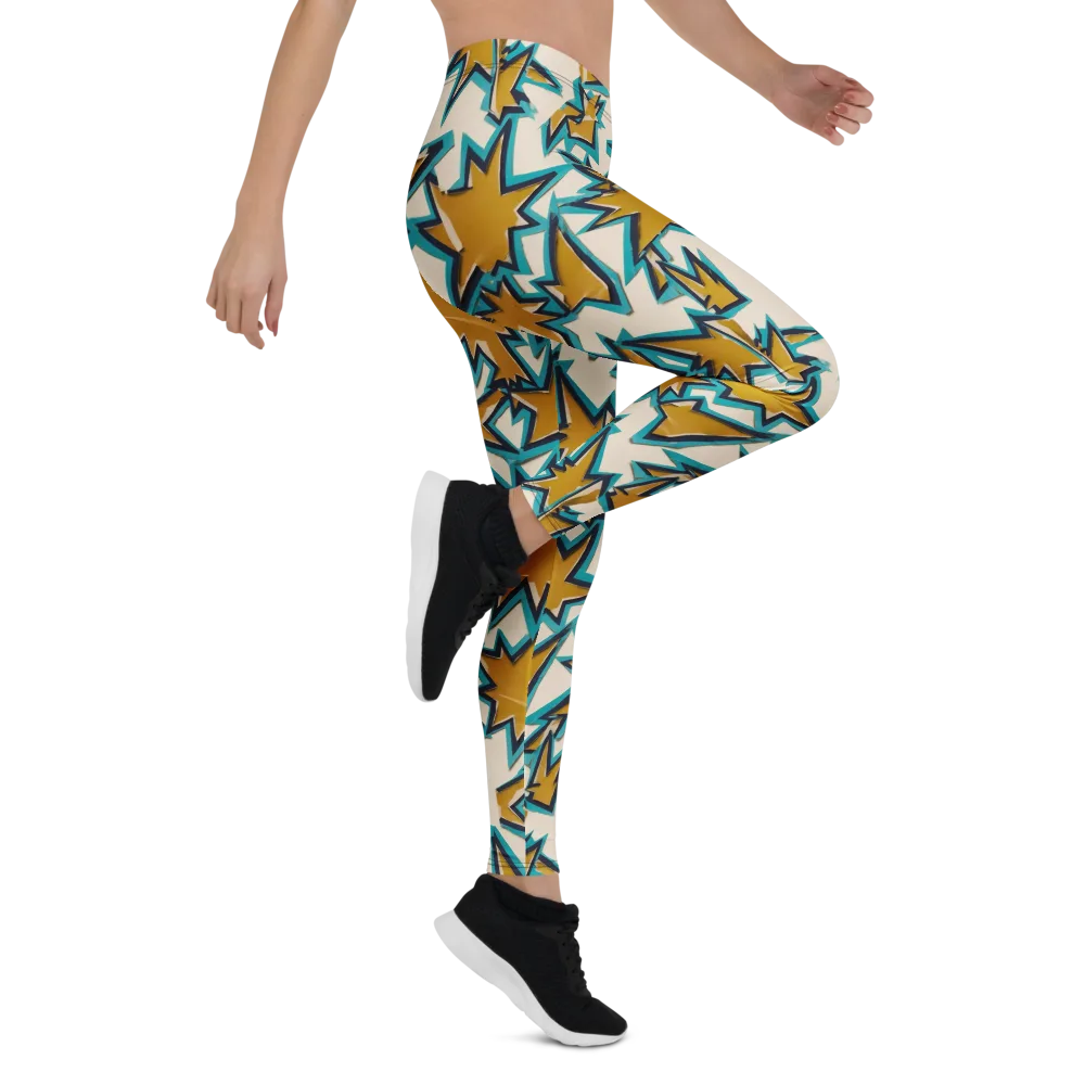 Gold Rush Geometry on Leggings — Right