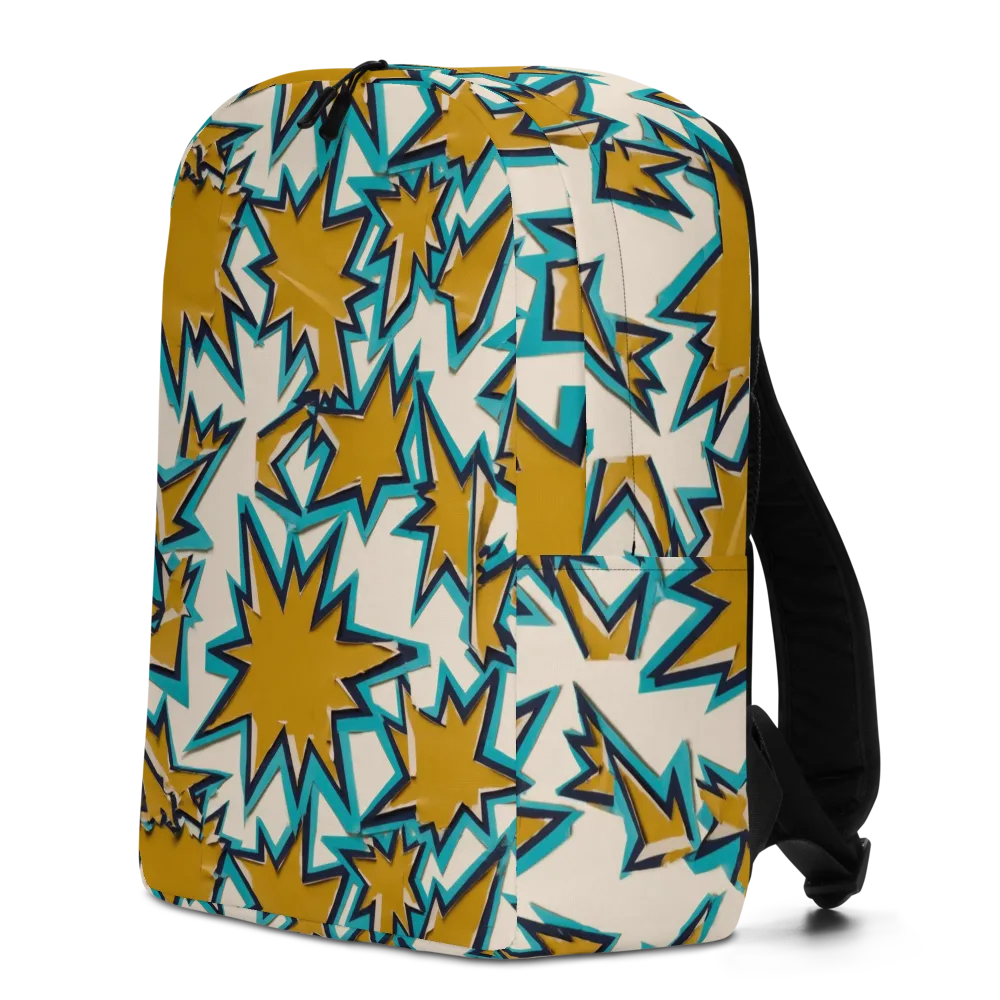Gold Rush Geometry on Minimalist Backpack — Left