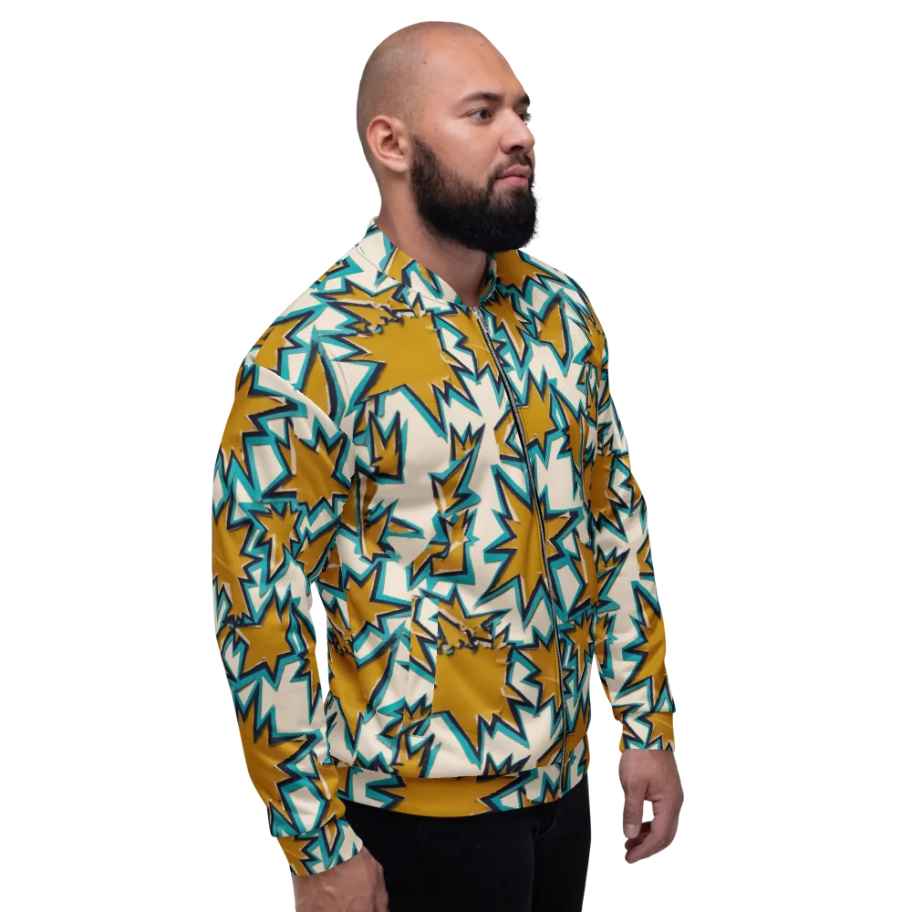 Gold Rush Geometry on Bomber Jacket — Right