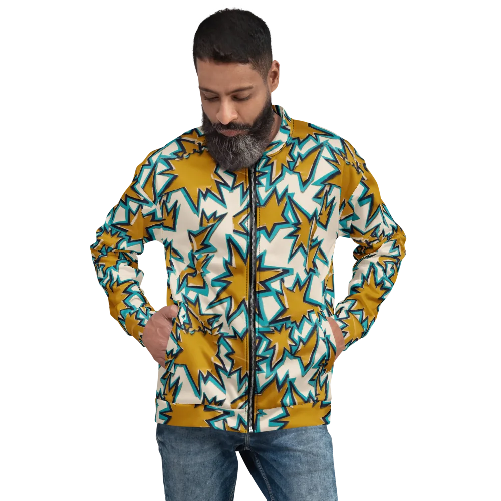 Gold Rush Geometry on Bomber Jacket — Front