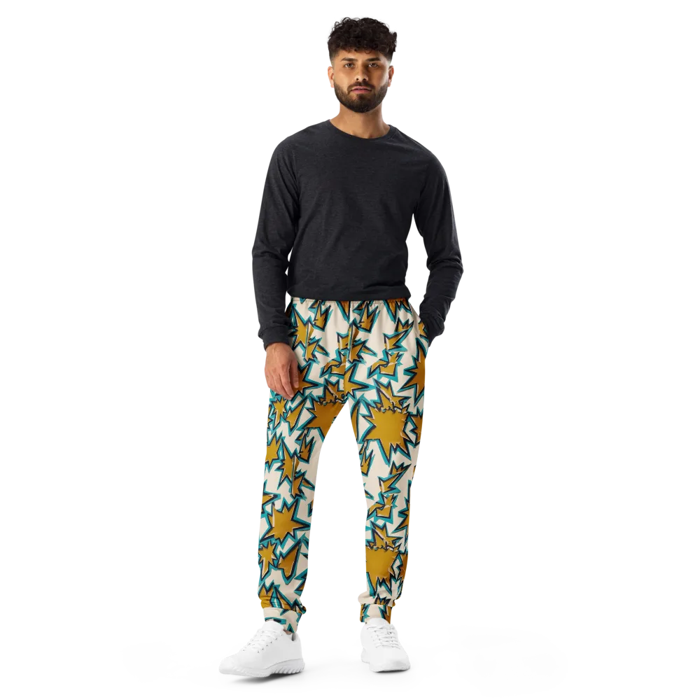 Gold Rush Geometry on Men's Joggers — Front
