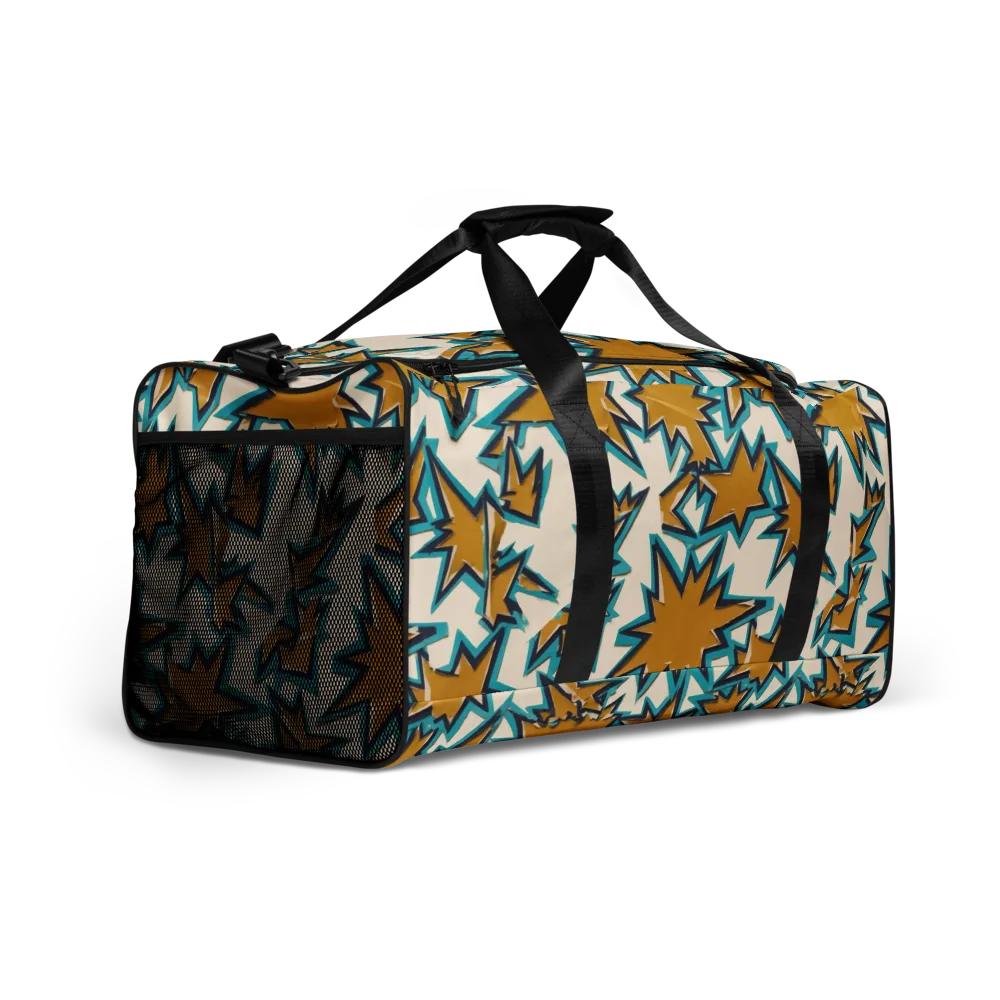 Gold Rush Geometry on Duffle Bag — Right Front