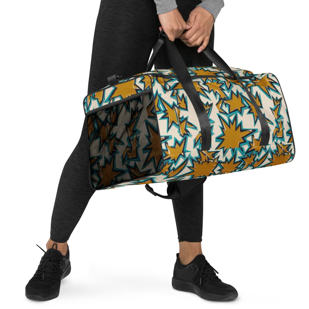 Gold Rush Geometry on Duffle Bag — Right Front