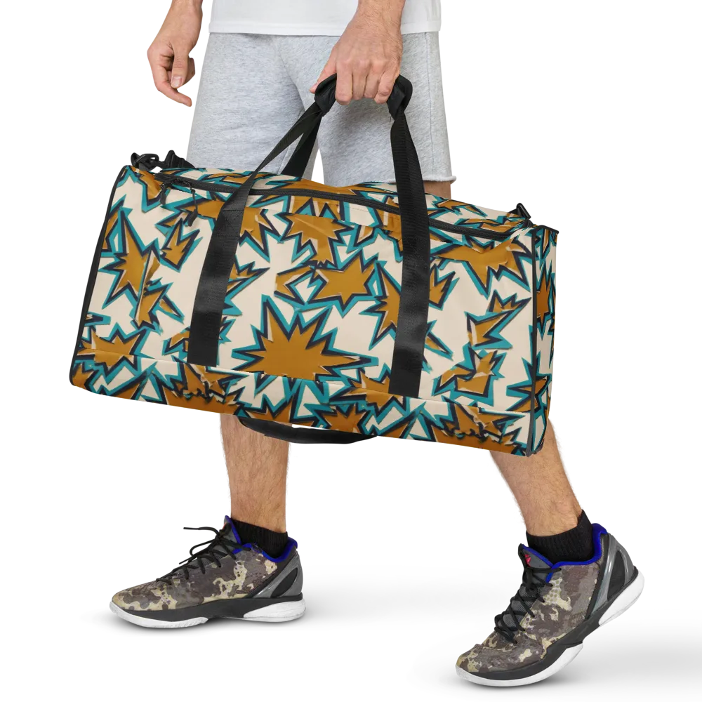 Gold Rush Geometry on Duffle Bag — Front