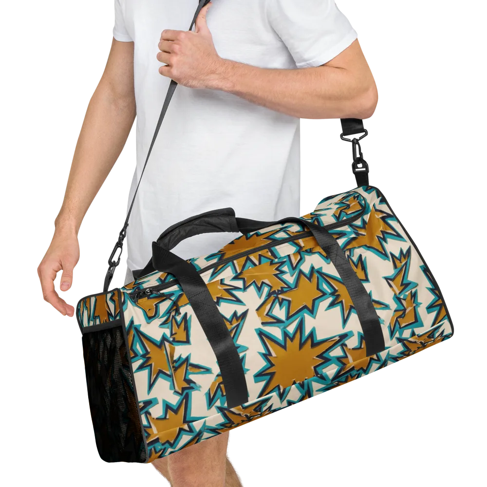 Gold Rush Geometry on Duffle Bag — Right Front