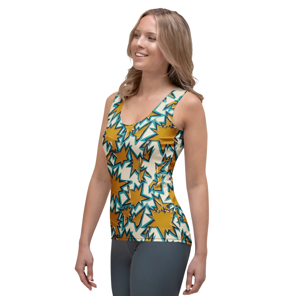 Gold Rush Geometry on Women's Tank Top — Left Front