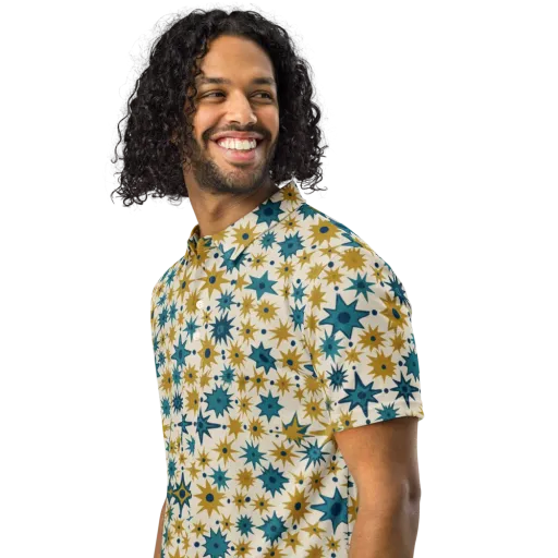 Starburst Bazaar on a Men's Slim Fit Polo Shirt
