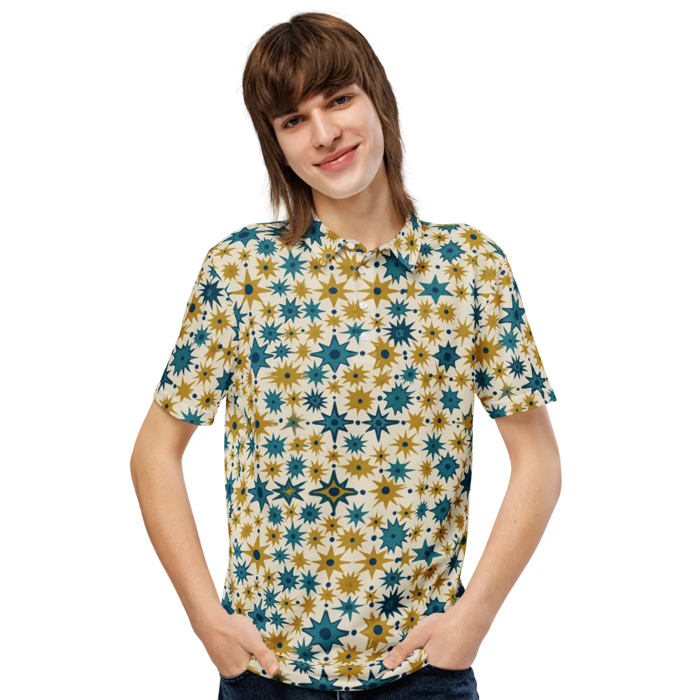 Starburst Bazaar on Men's Slim Fit Polo Shirt — Front