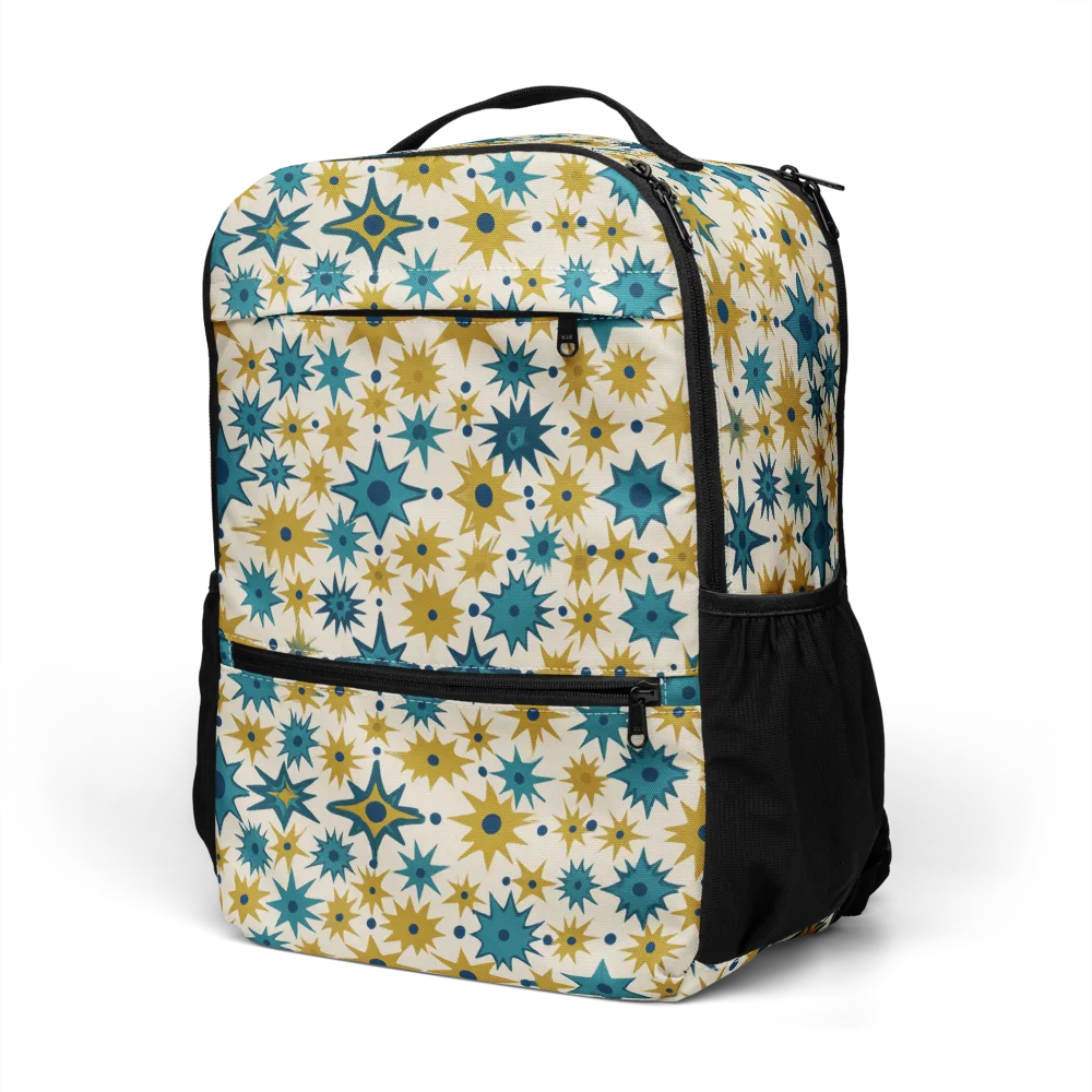 Starburst Bazaar on Utility Backpack — Left Front