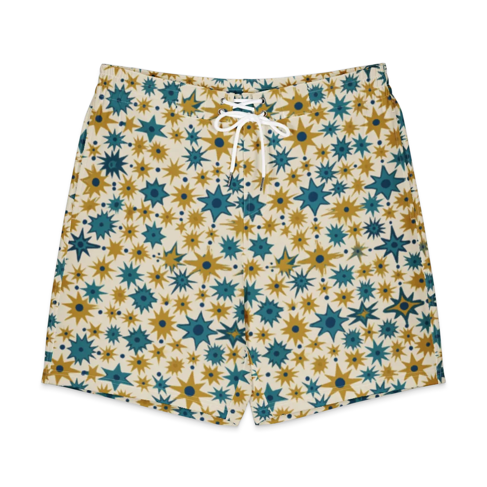 Starburst Bazaar on Men's Board Shorts — Front