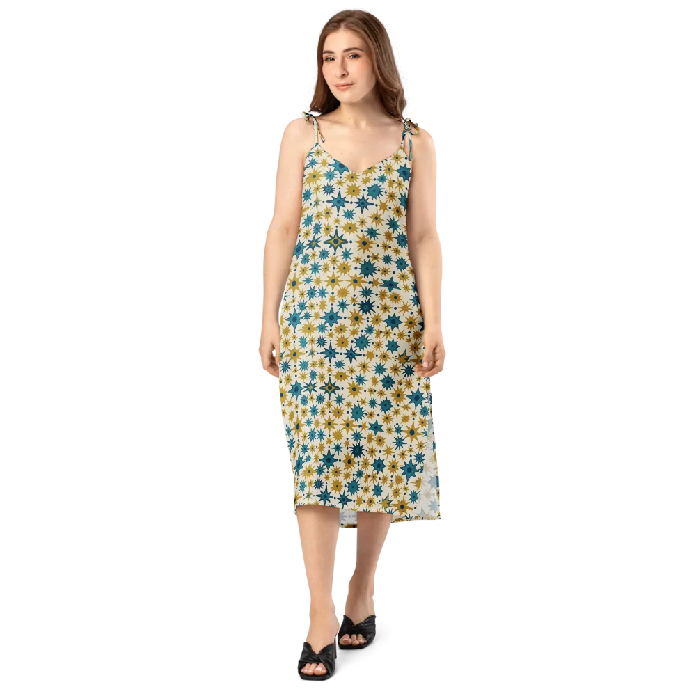 Starburst Bazaar on Slip Dress — Front