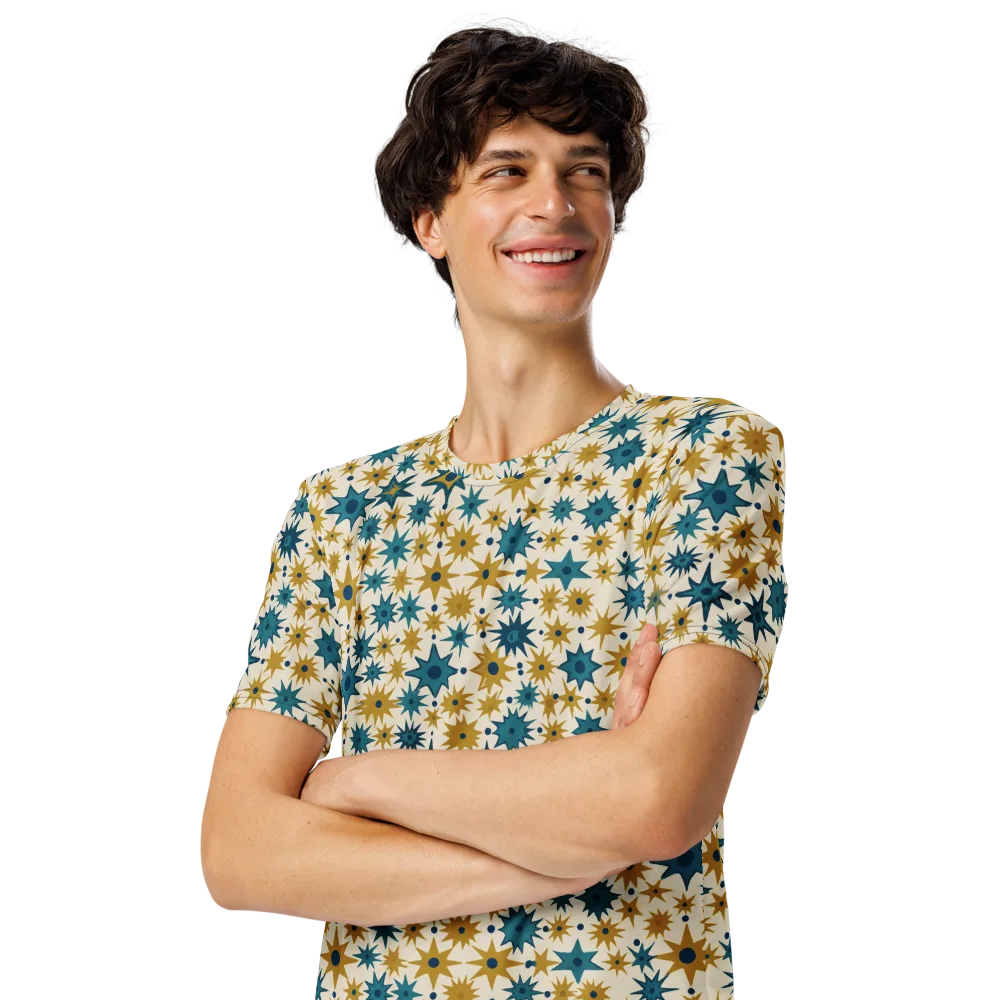 Starburst Bazaar on Men's Crew Neck T-Shirt — Left Front