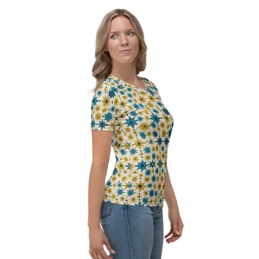 Starburst Bazaar on a Women's Crew Neck T-Shirt