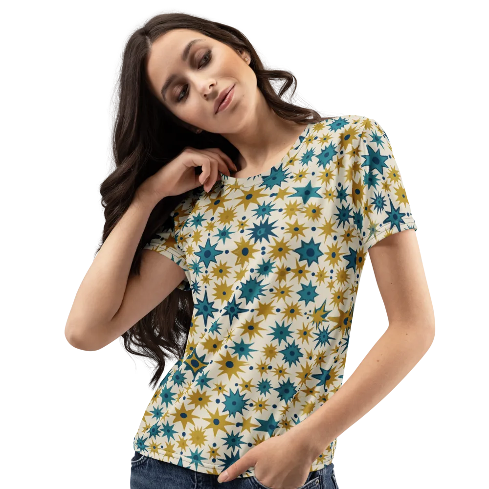 Starburst Bazaar on Women's Crew Neck T-Shirt — Left Front