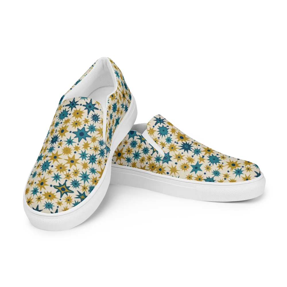 Starburst Bazaar on Women's Slip-On Canvas Shoes — Left Front