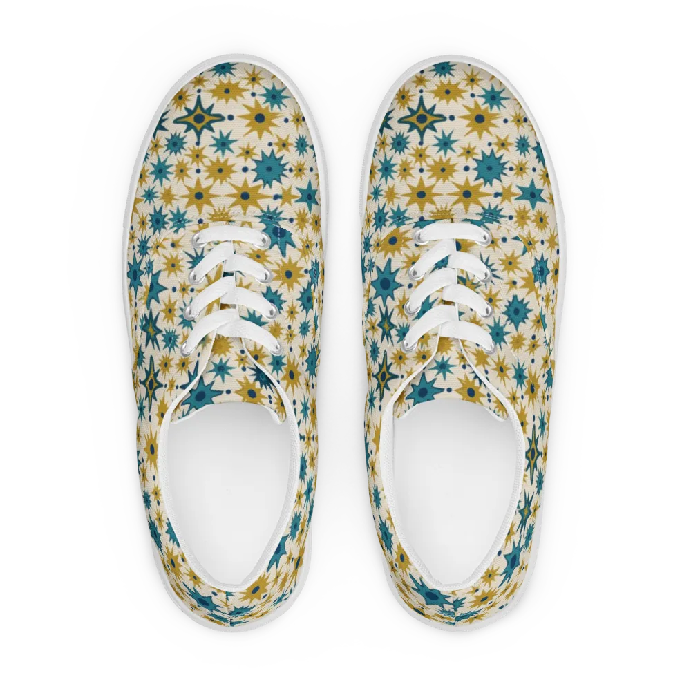 Starburst Bazaar on Men's Lace-Up Canvas Shoes — Front