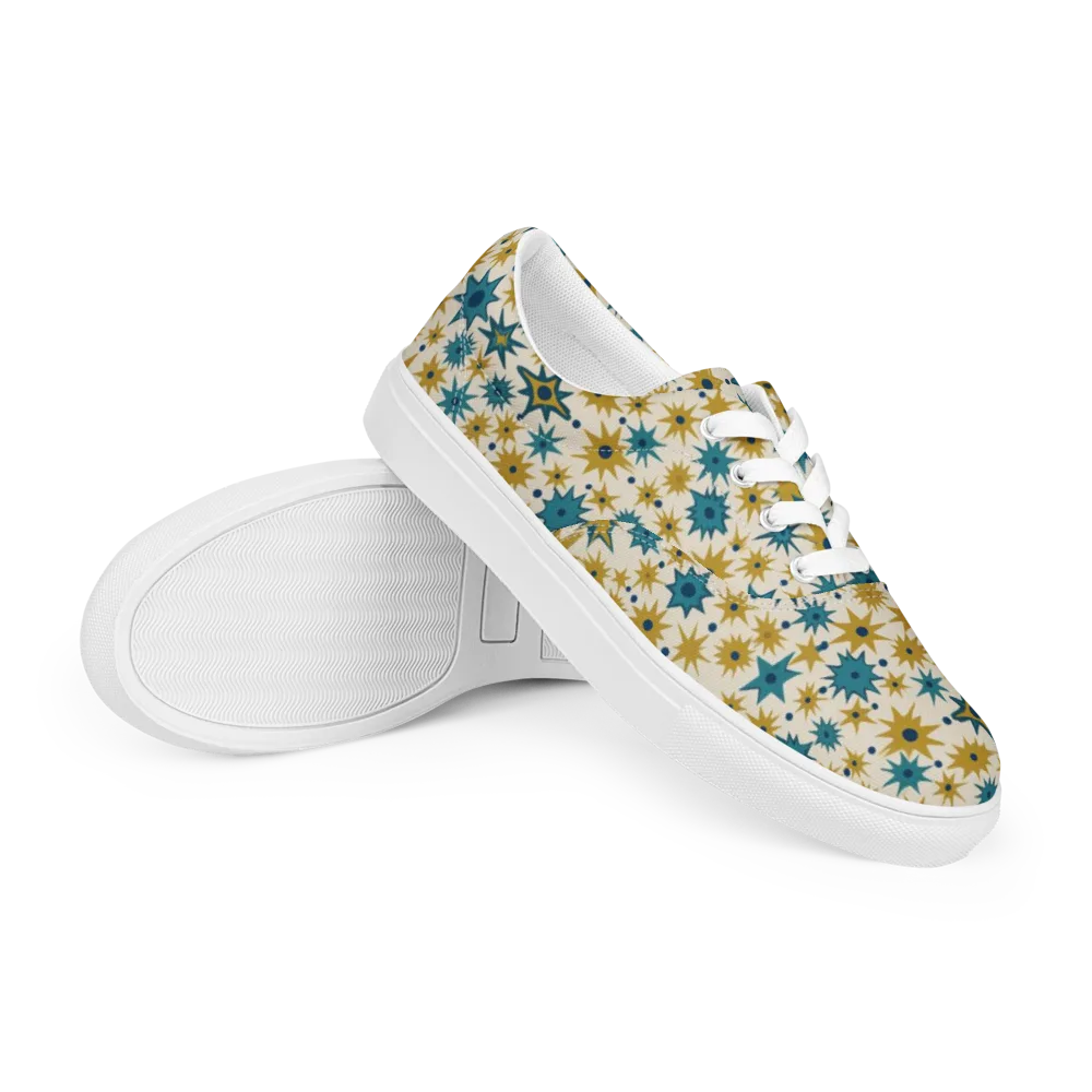 Starburst Bazaar on Men's Lace-Up Canvas Shoes — Right Front