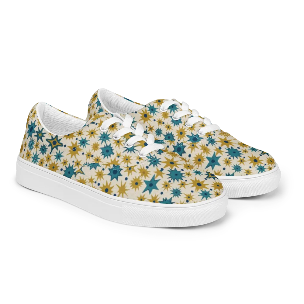 Starburst Bazaar on Men's Lace-Up Canvas Shoes — Right Front