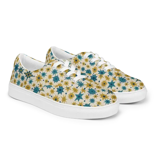 Starburst Bazaar on a Men's Lace-Up Canvas Shoes