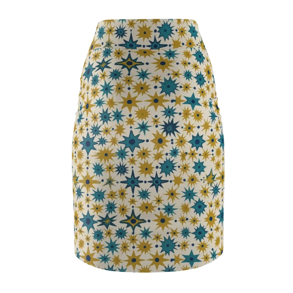 Starburst Bazaar on Pencil Skirt — Back