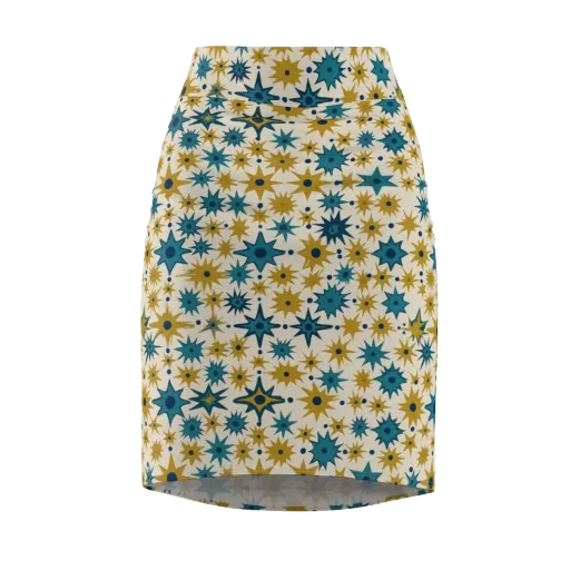 Starburst Bazaar on a Pencil Skirt