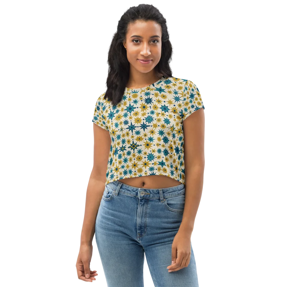 Starburst Bazaar on Crop Tee — Front
