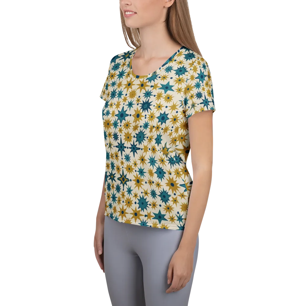Starburst Bazaar on Women's Athletic T-Shirt — Left